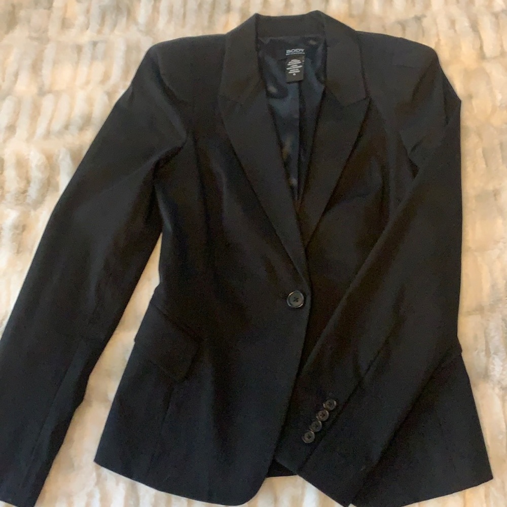 Black cotton blazer